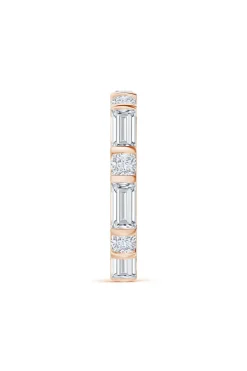 Orient Express Lab-Grown 14K Gold Baguette & Cushion Diamond Eternity Band