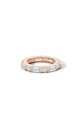 Orient Express Lab-Grown 14K Gold Baguette & Cushion Diamond Eternity Band