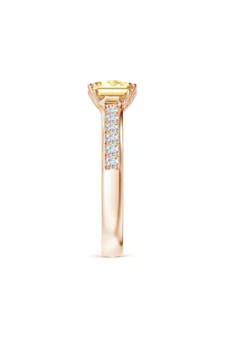Orient Express Lab-Grown 14K Gold with White & Yellow Diamond Two Stone Ring