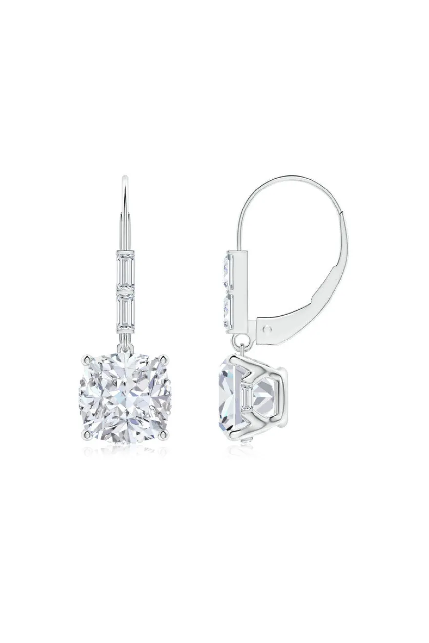 Orient Express Lab-Grown 14K Gold Cushion Diamond Earrings