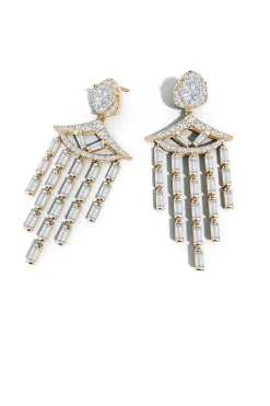 Orient Express Lab-Grown 14K Gold & Diamond Statement Earrings