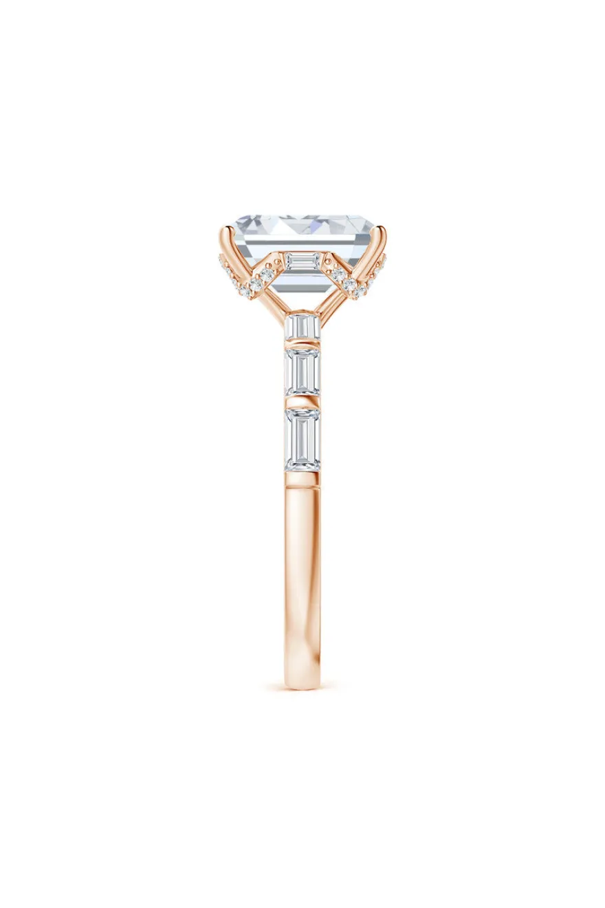 Orient Express Lab-Grown 14K Gold & Emerald Cut Diamond Solitaire Ring
