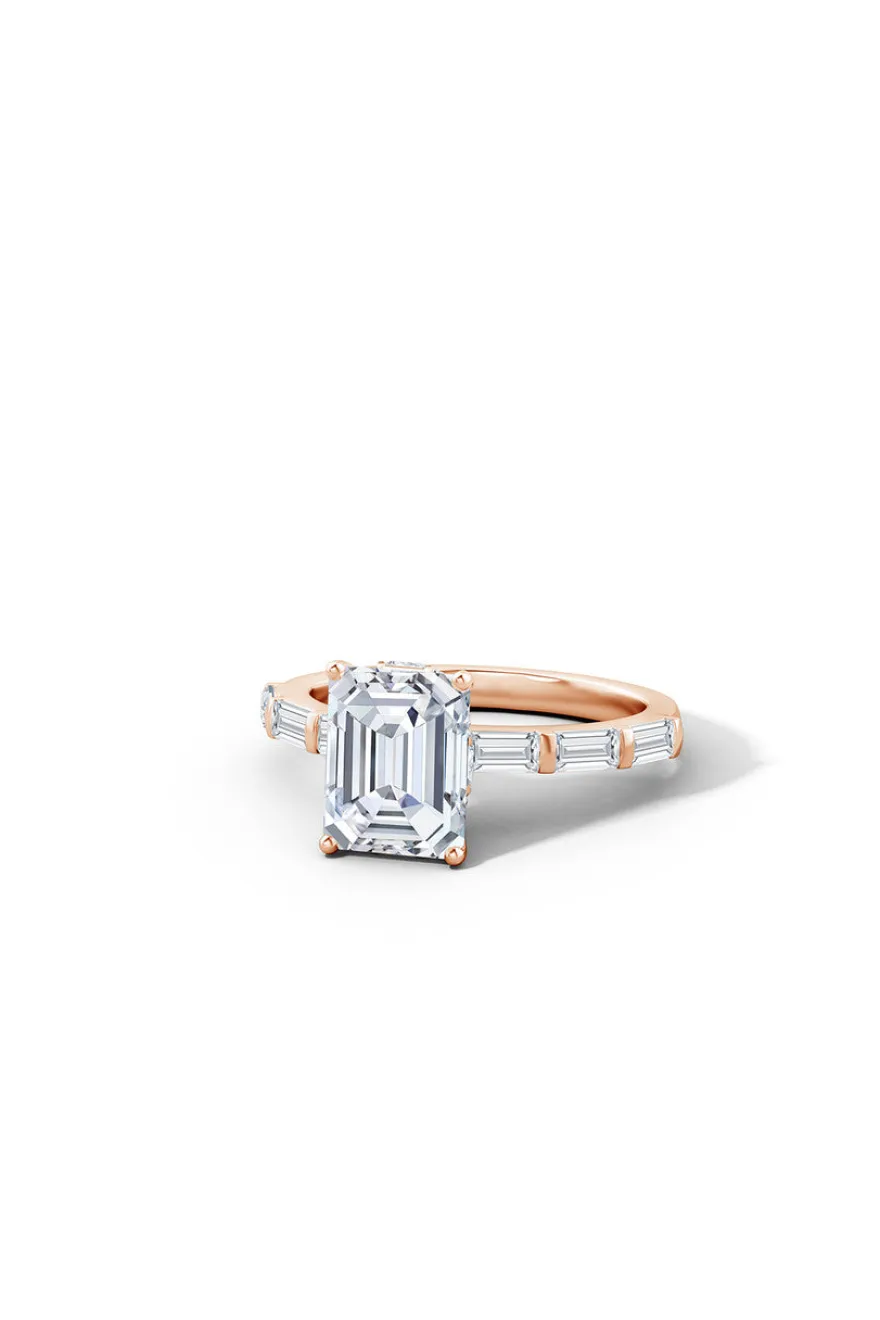Orient Express Lab-Grown 14K Gold & Emerald Cut Diamond Solitaire Ring