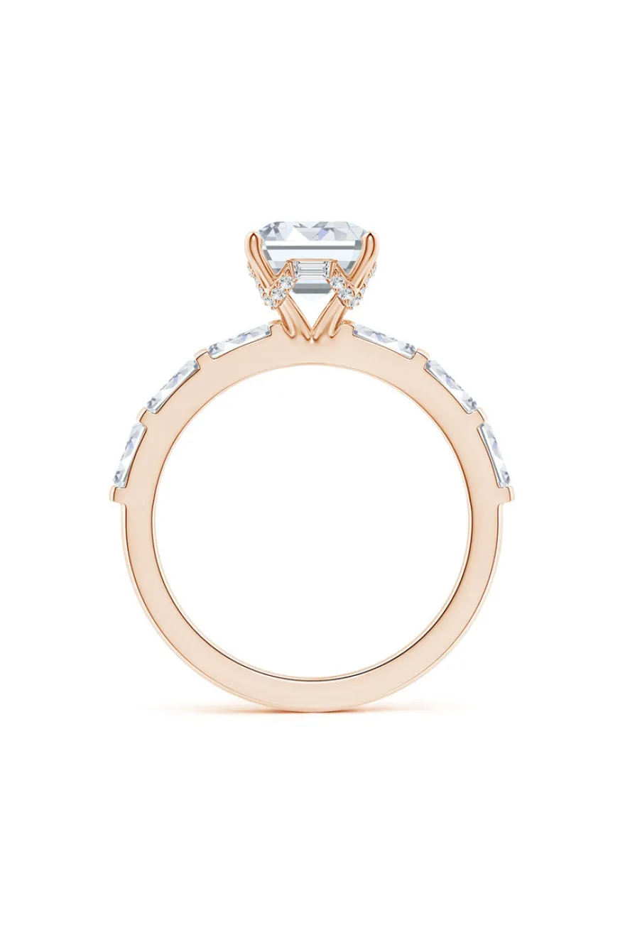 Orient Express Lab-Grown 14K Gold & Emerald Cut Diamond Solitaire Ring