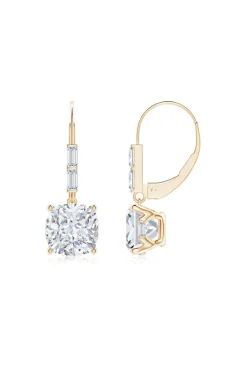 Orient Express Lab-Grown 14K Gold Cushion Diamond Earrings