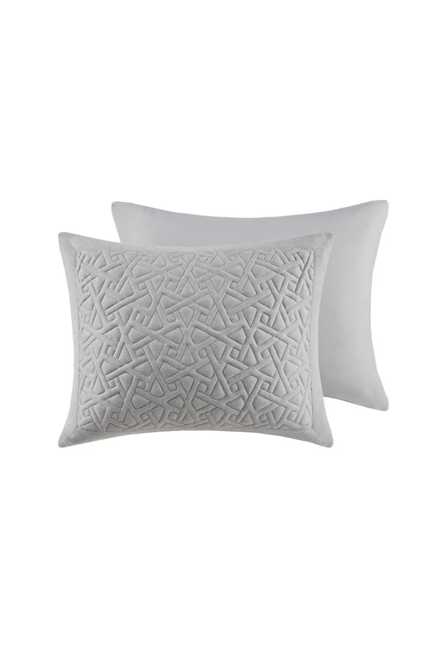 Origami 3 Piece Grey Comforter Mini Set