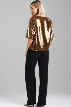 Paillettes Boat Neck Top