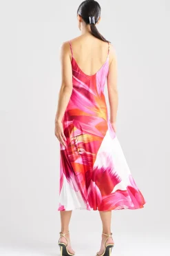 Palau Printed Charmeuse Slip Dress