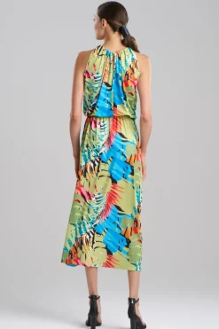 Palms Slinky Knit Halter Maxi Dress
