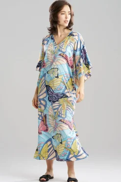 Papillon Printed Satin Caftan