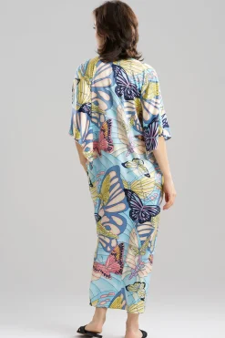 Papillon Printed Satin Caftan