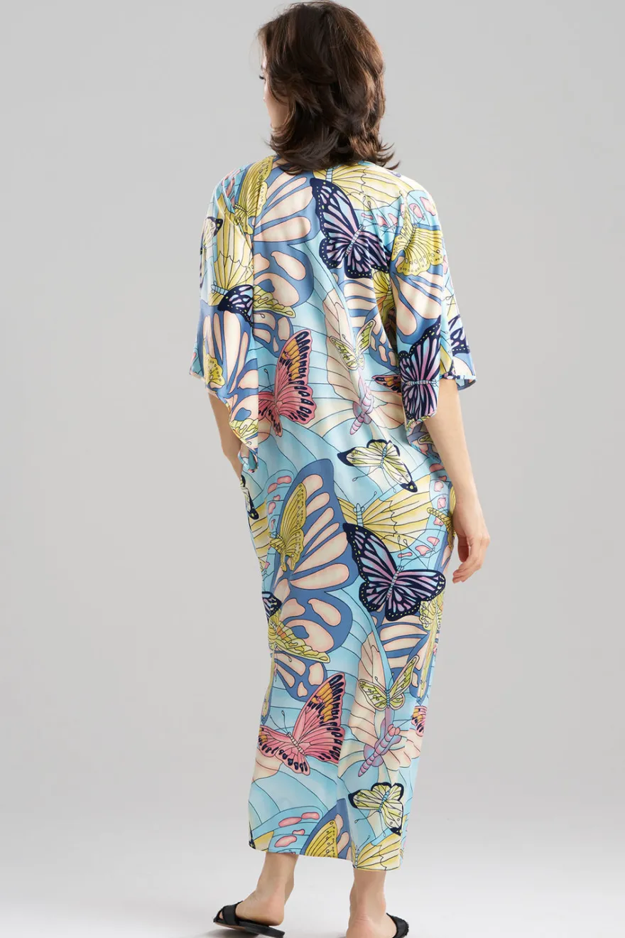 Papillon Printed Satin Caftan