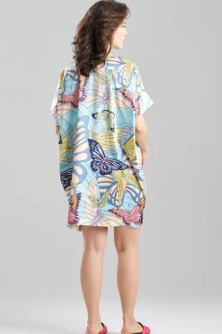 Papillon Printed Satin Sleepshirt