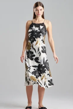 Peony Blossom Lace Applique Slip Dress