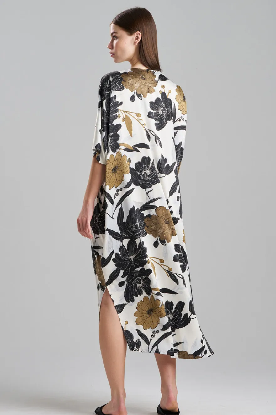 Peony Blossom V-Neck Caftan