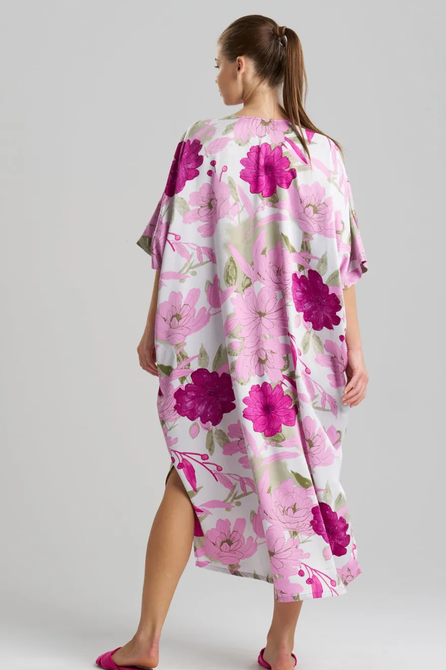 Peony Blossom Zip Caftan