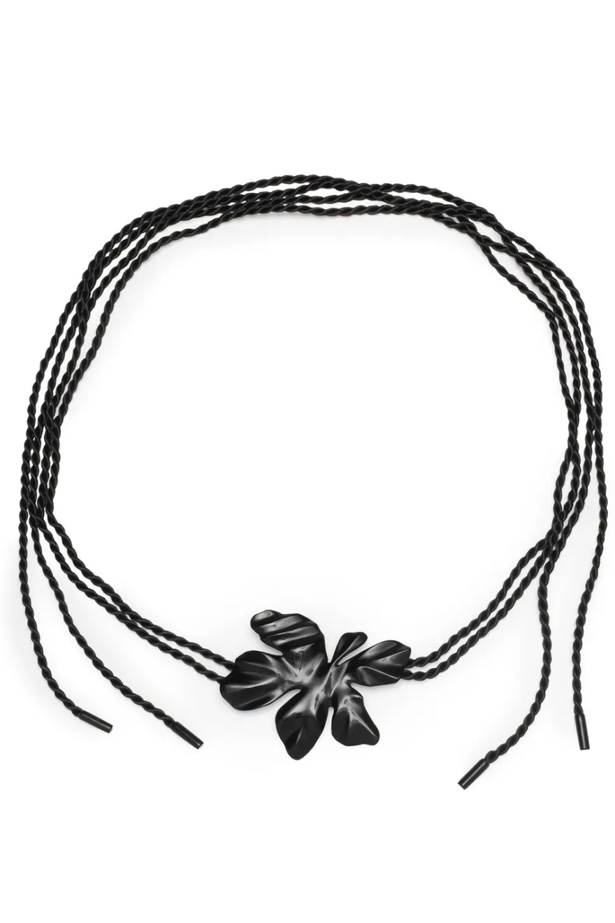 Peony Buffalo Horn Pendant Rope Belt