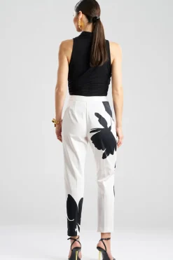Peony Cotton Chino Side Zip Pants