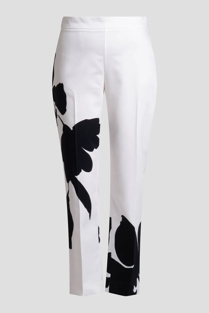 Peony Cotton Chino Side Zip Pants