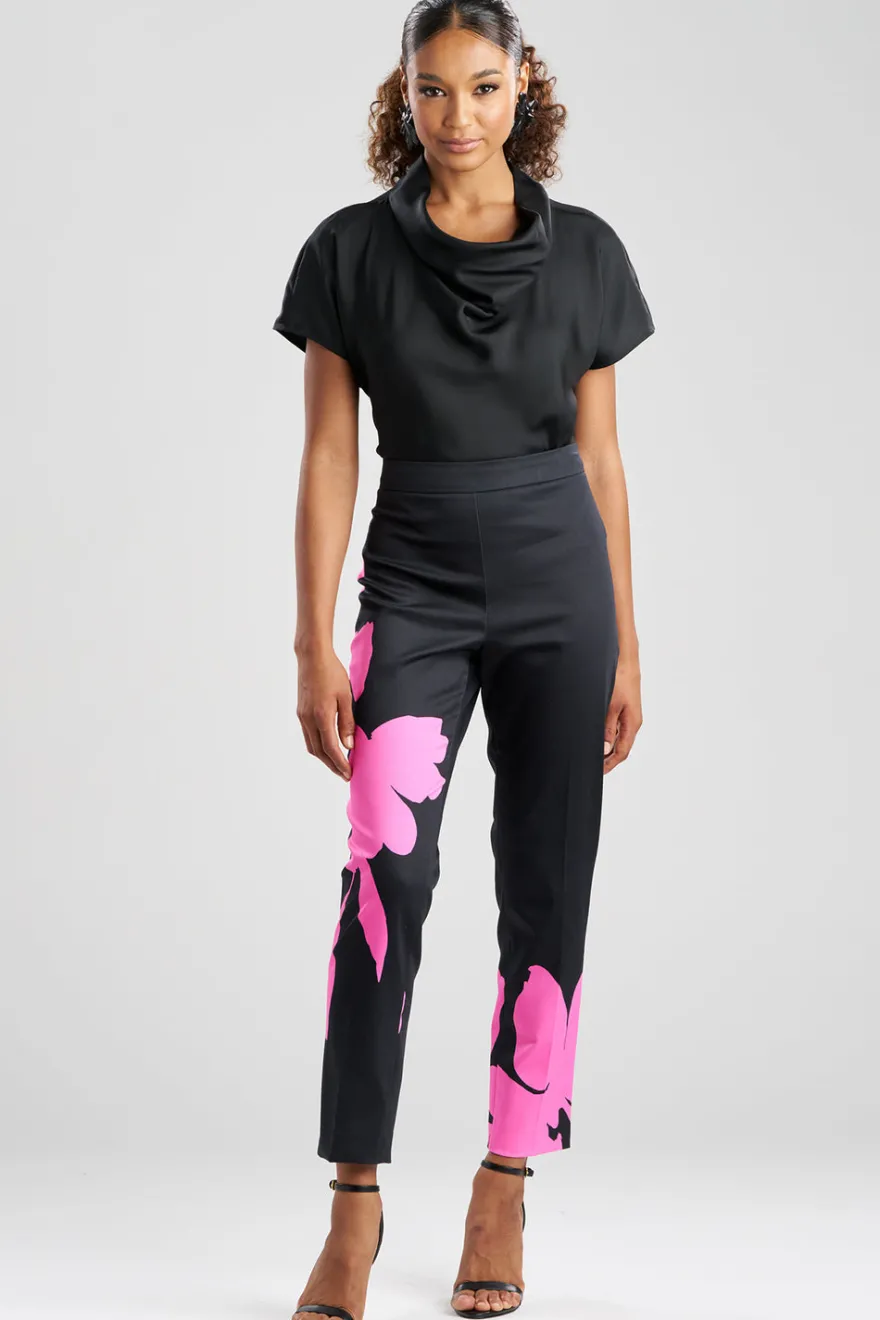 Peony Cotton Chino Side Zip Pants