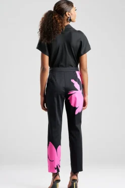 Peony Cotton Chino Side Zip Pants