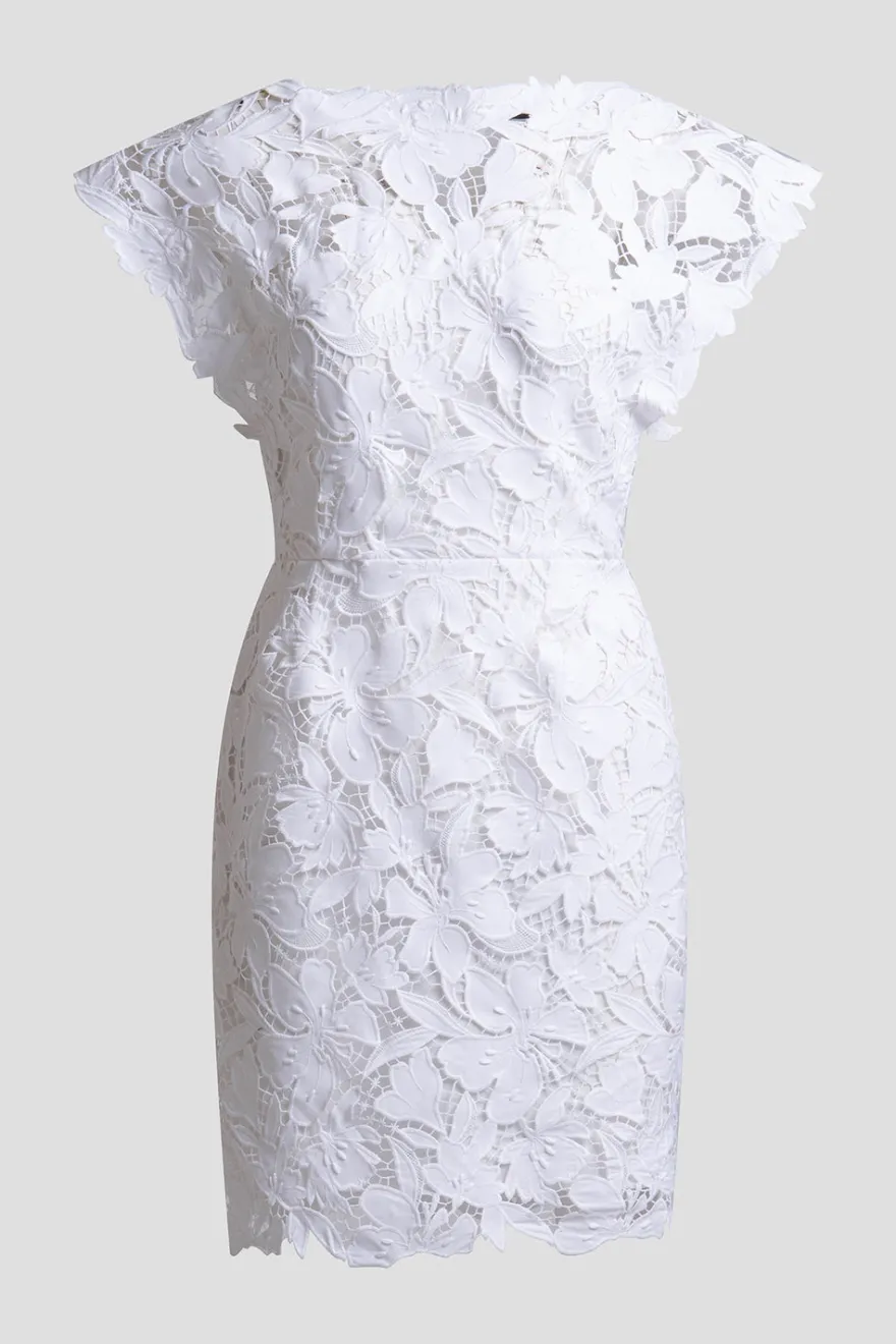 Peony Floral Lace Mini Dress