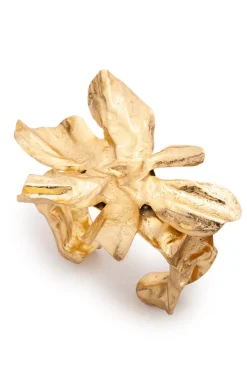 Peony Gold Plated Cuff Bracelet