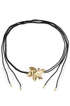 Peony Gold Plated Pendant Rope Belt