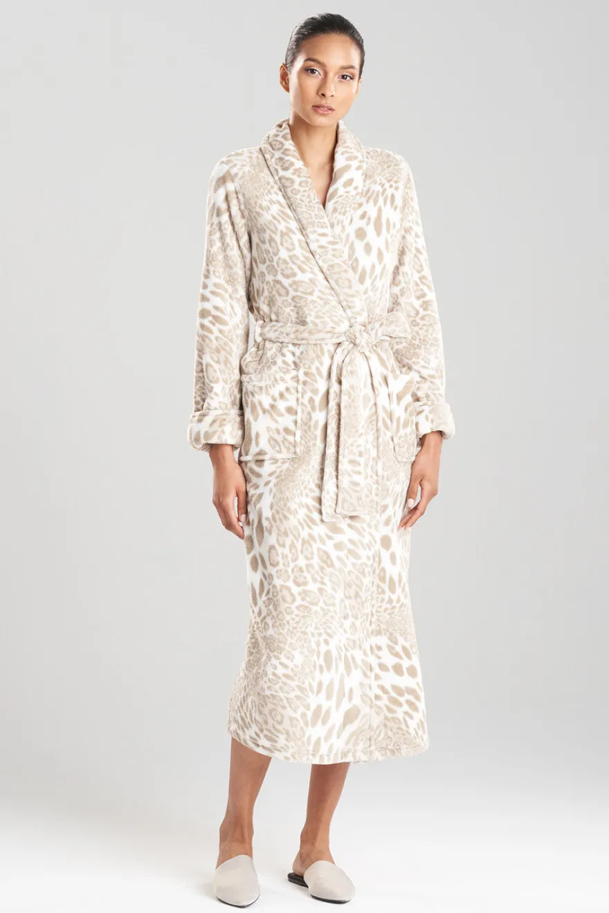Plush Leopard Robe