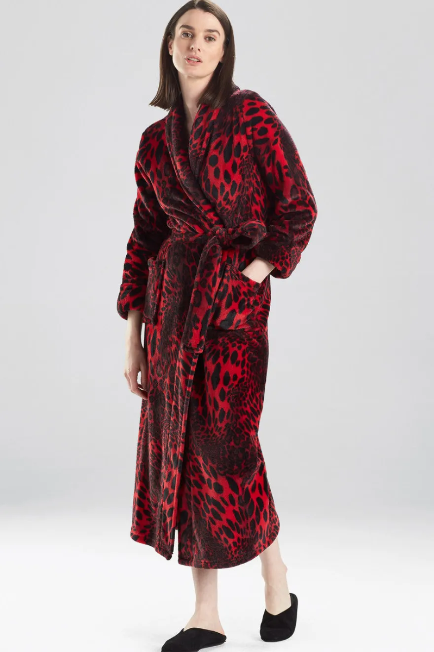 Plush Leopard Robe