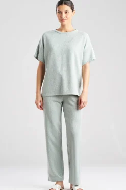 Quilted Geo Knit Jacquard Short Sleeve Top