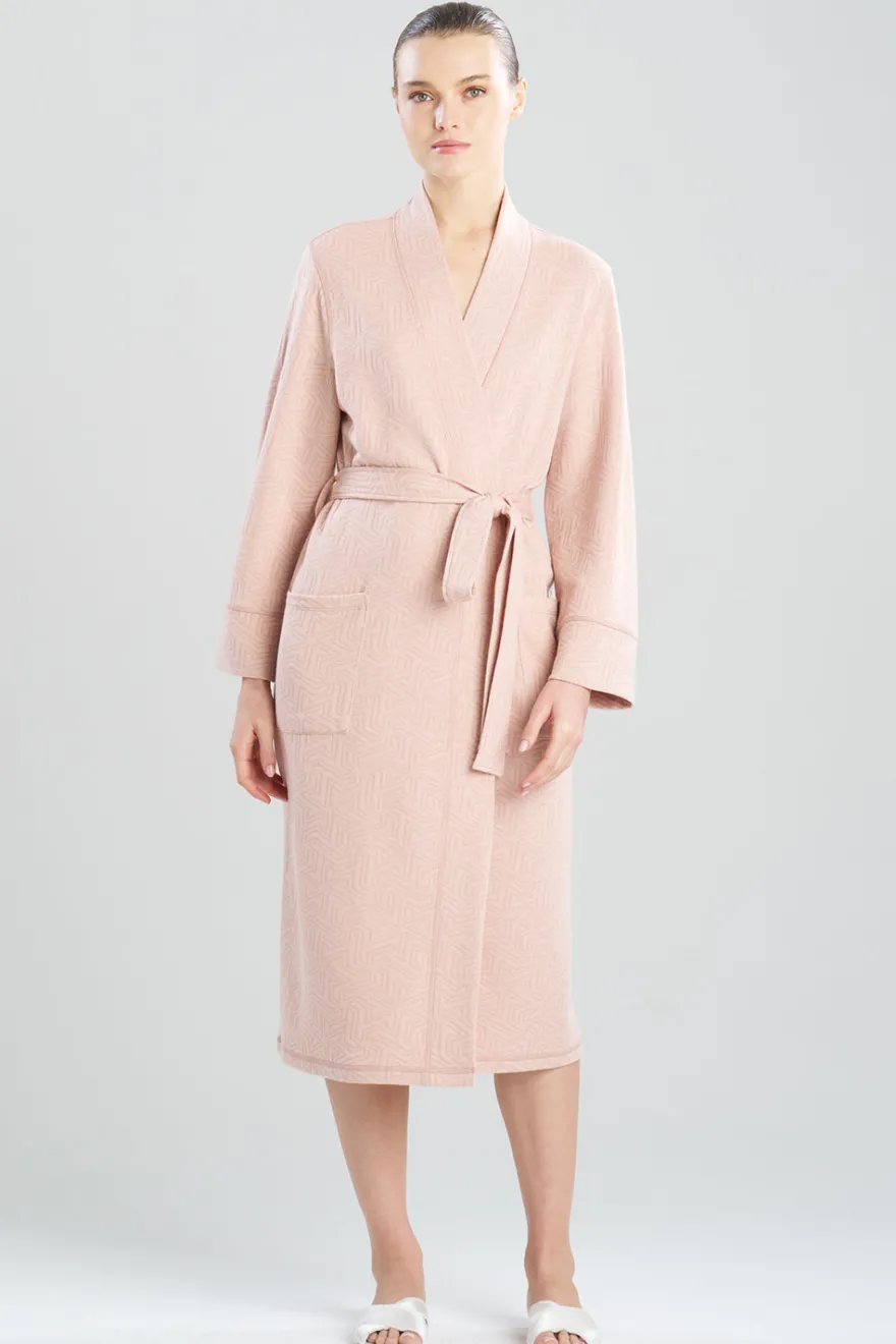 Quilted Geo Knit Jacquard Robe