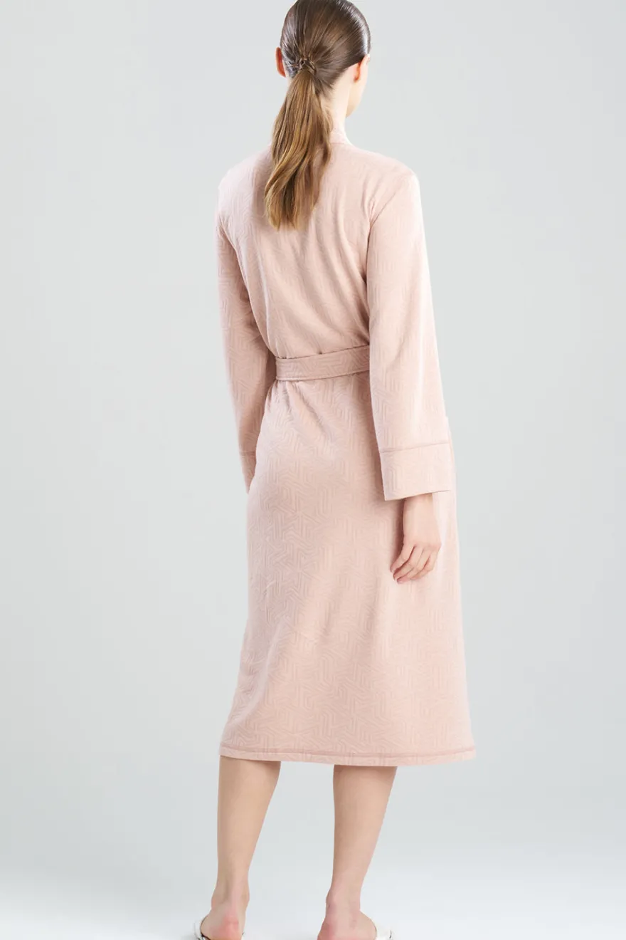 Quilted Geo Knit Jacquard Robe