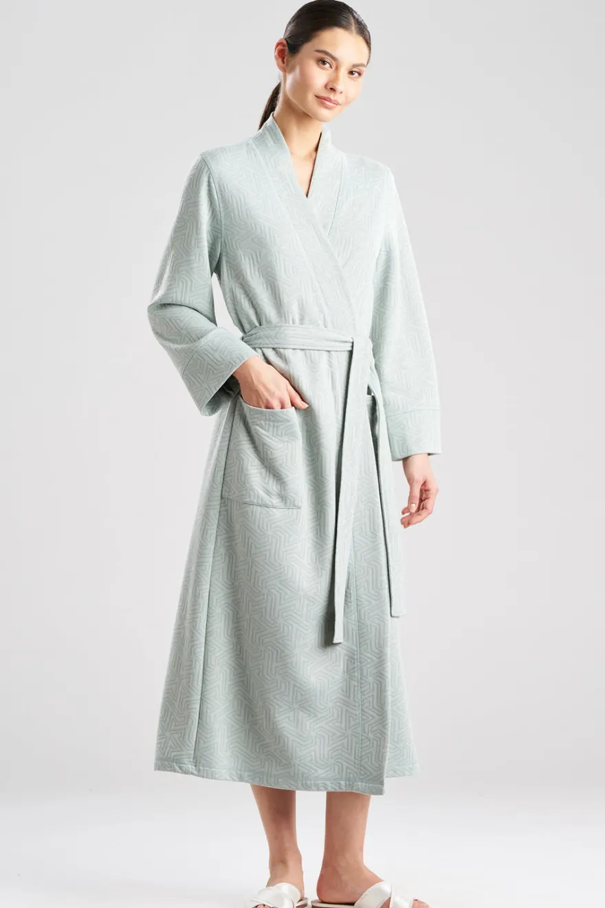 Quilted Geo Knit Jacquard Robe