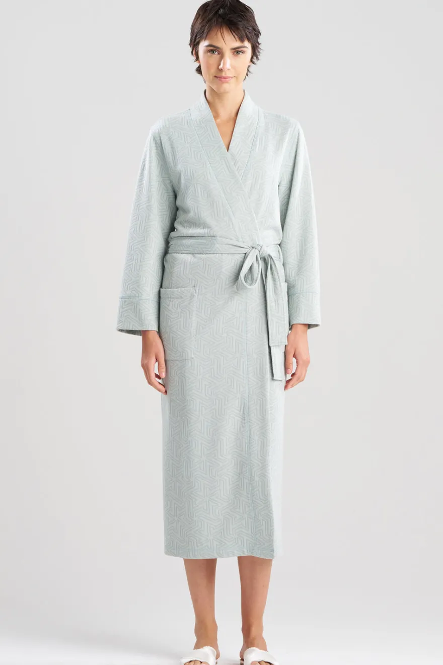 Quilted Geo Knit Jacquard Robe