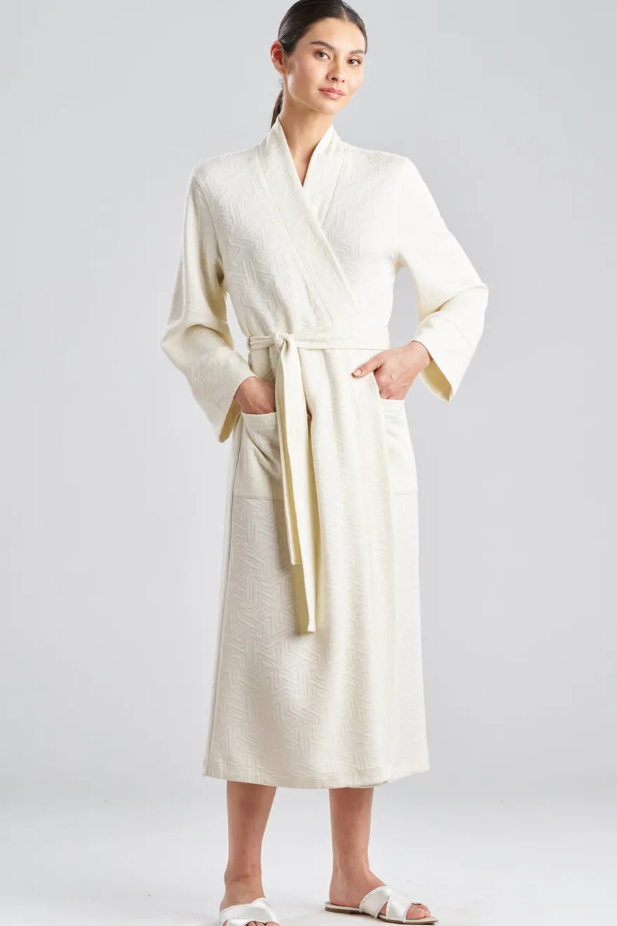Quilted Geo Knit Jacquard Robe