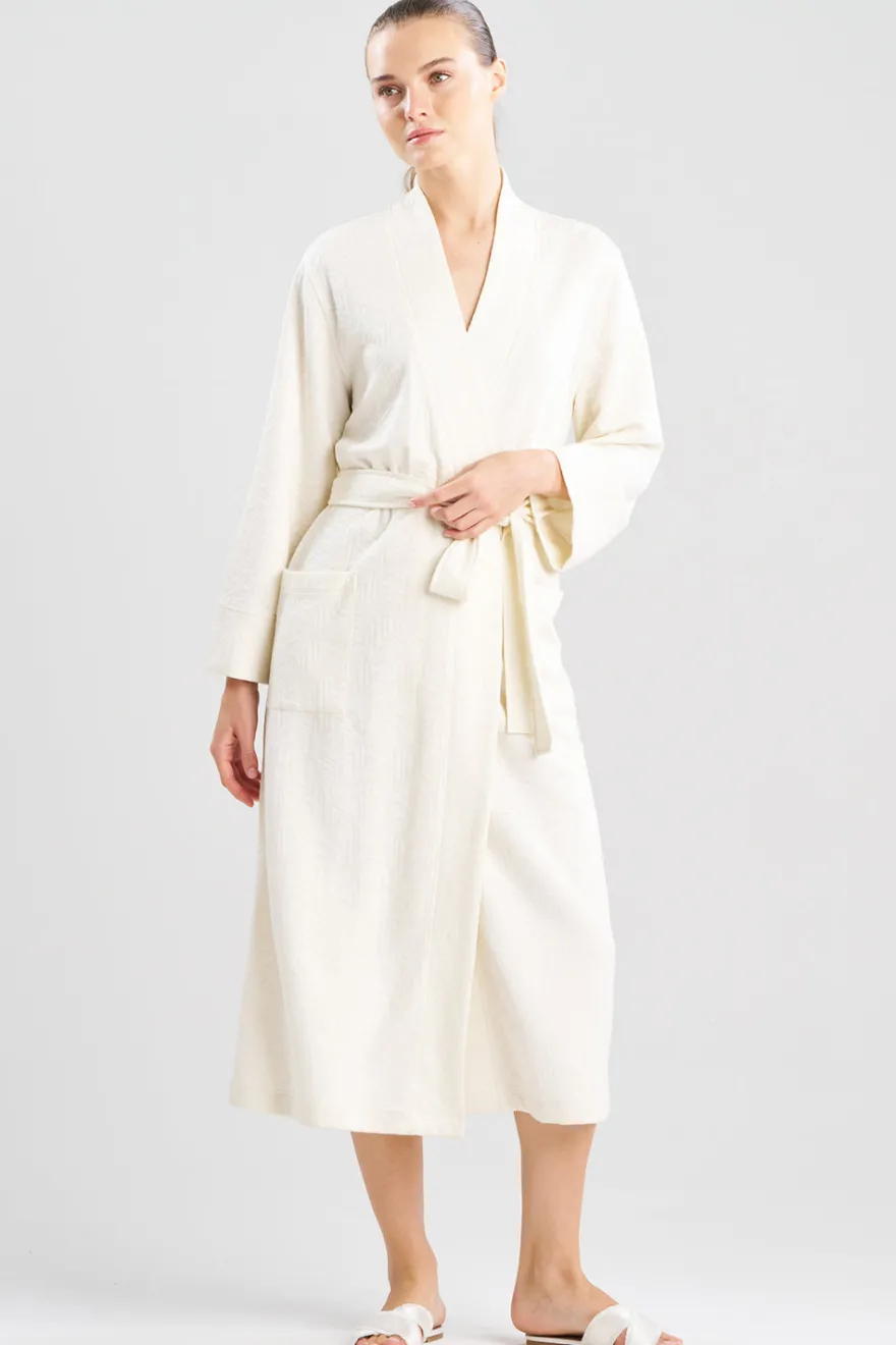 Quilted Geo Knit Jacquard Robe