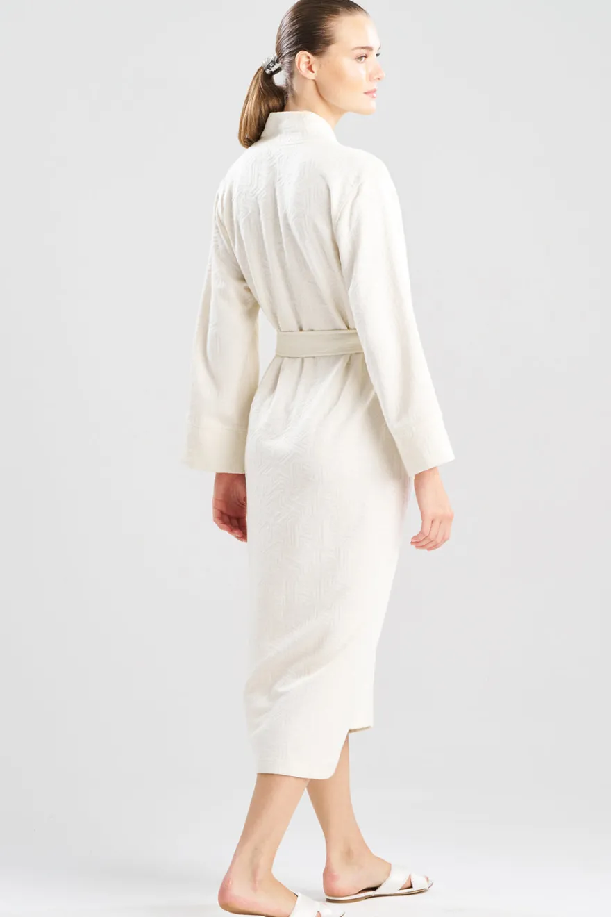 Quilted Geo Knit Jacquard Robe