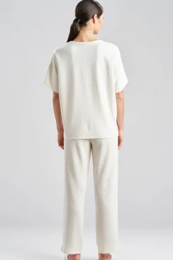 Quilted Geo Knit Jacquard Short Sleeve Top