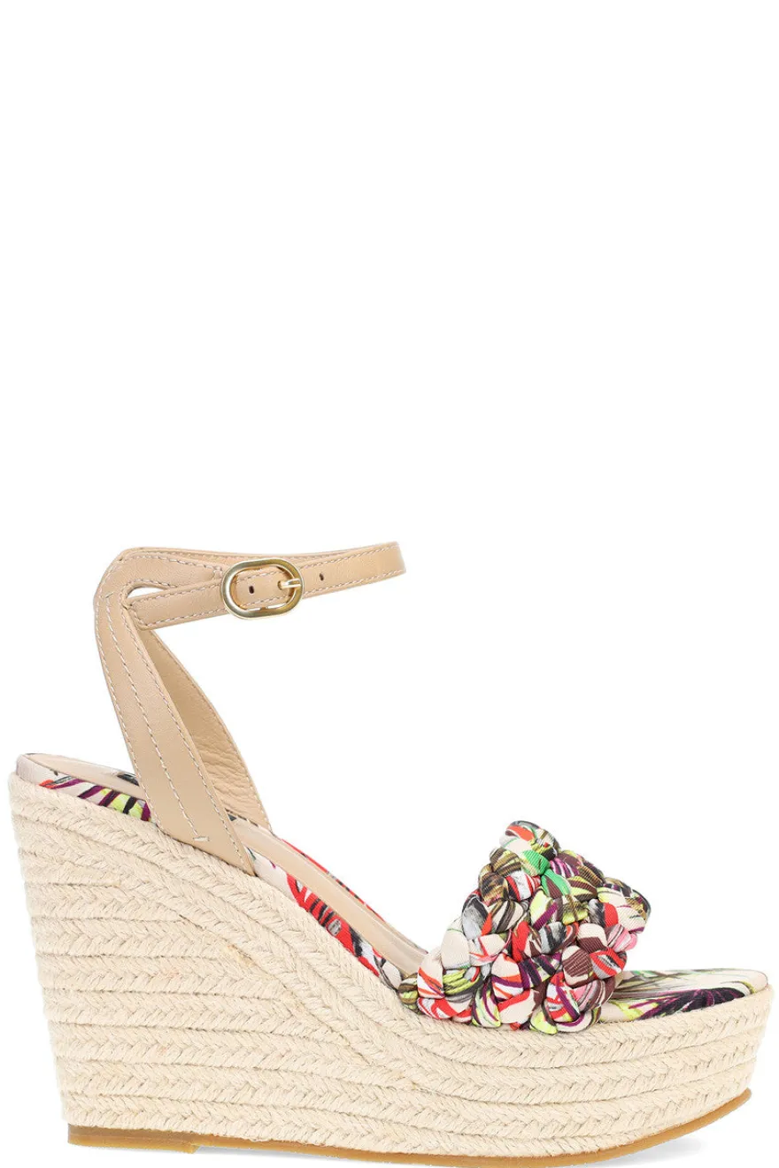 Rae Tropical Braided Wedge Sandals