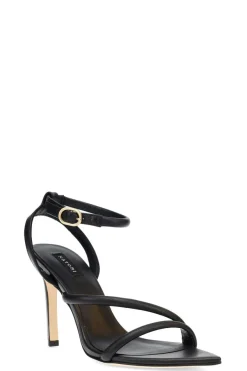 Reiki Nappa Leather Ankle Strap Heel