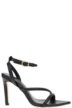 Reiki Nappa Leather Ankle Strap Heel