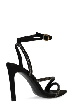 Reiki Satin Embellished Ankle Strap Heel