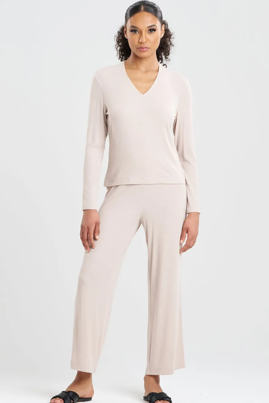 Rib Essentials V-Neck Long Sleeve PJ
