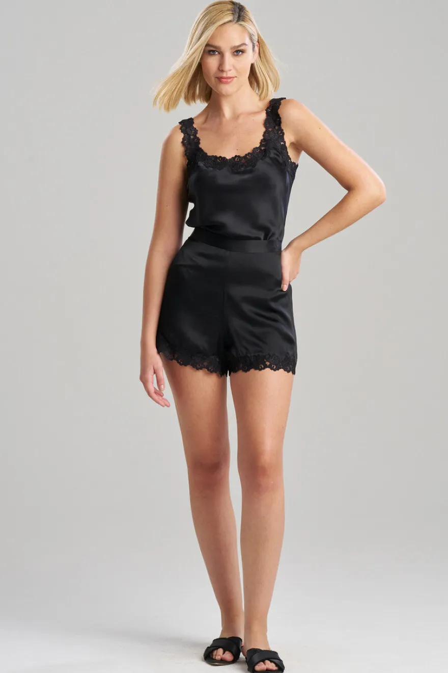 Rose Parfait Lace Trim Silk Shorts