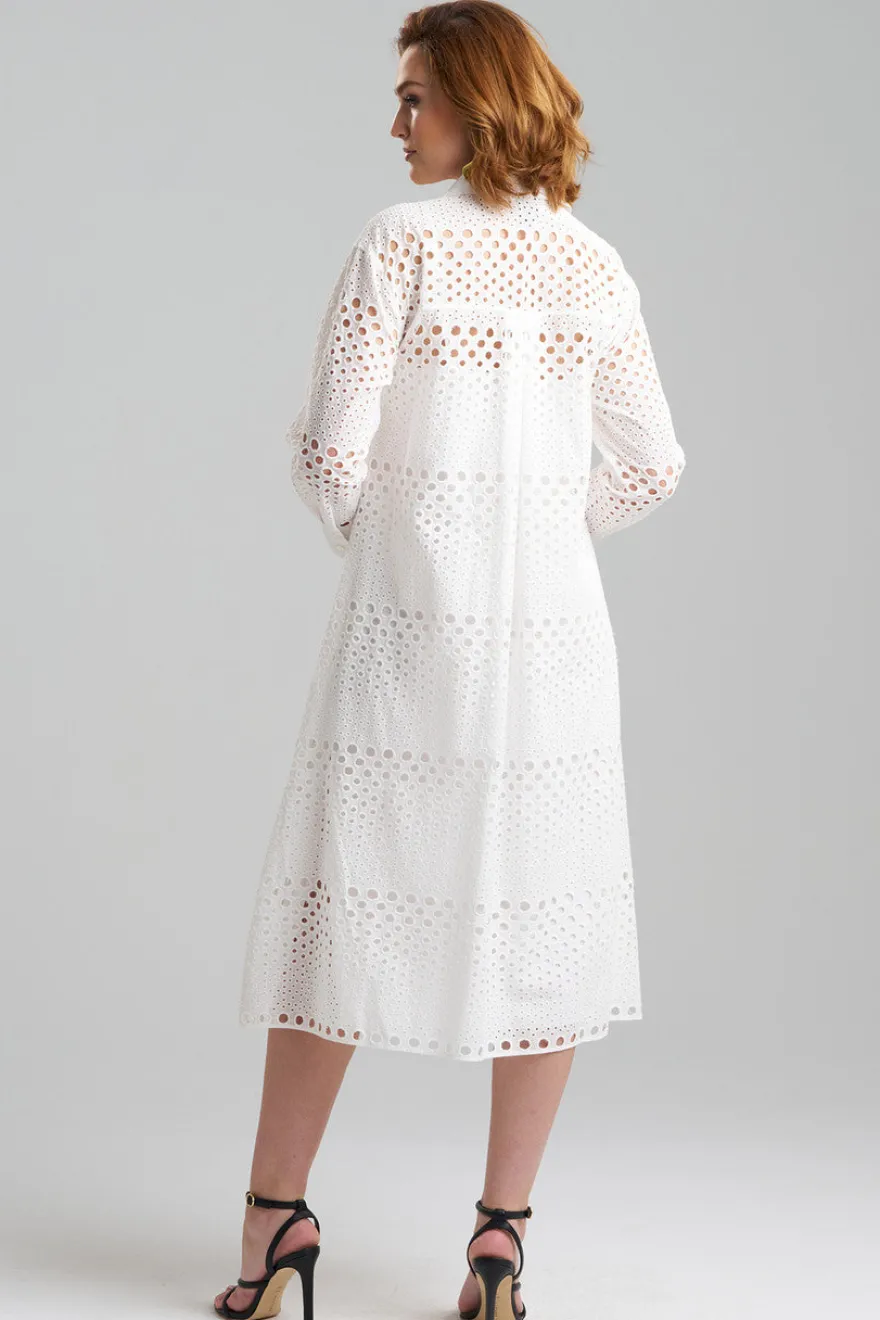 Round Eyelet Oversized Shirtdress