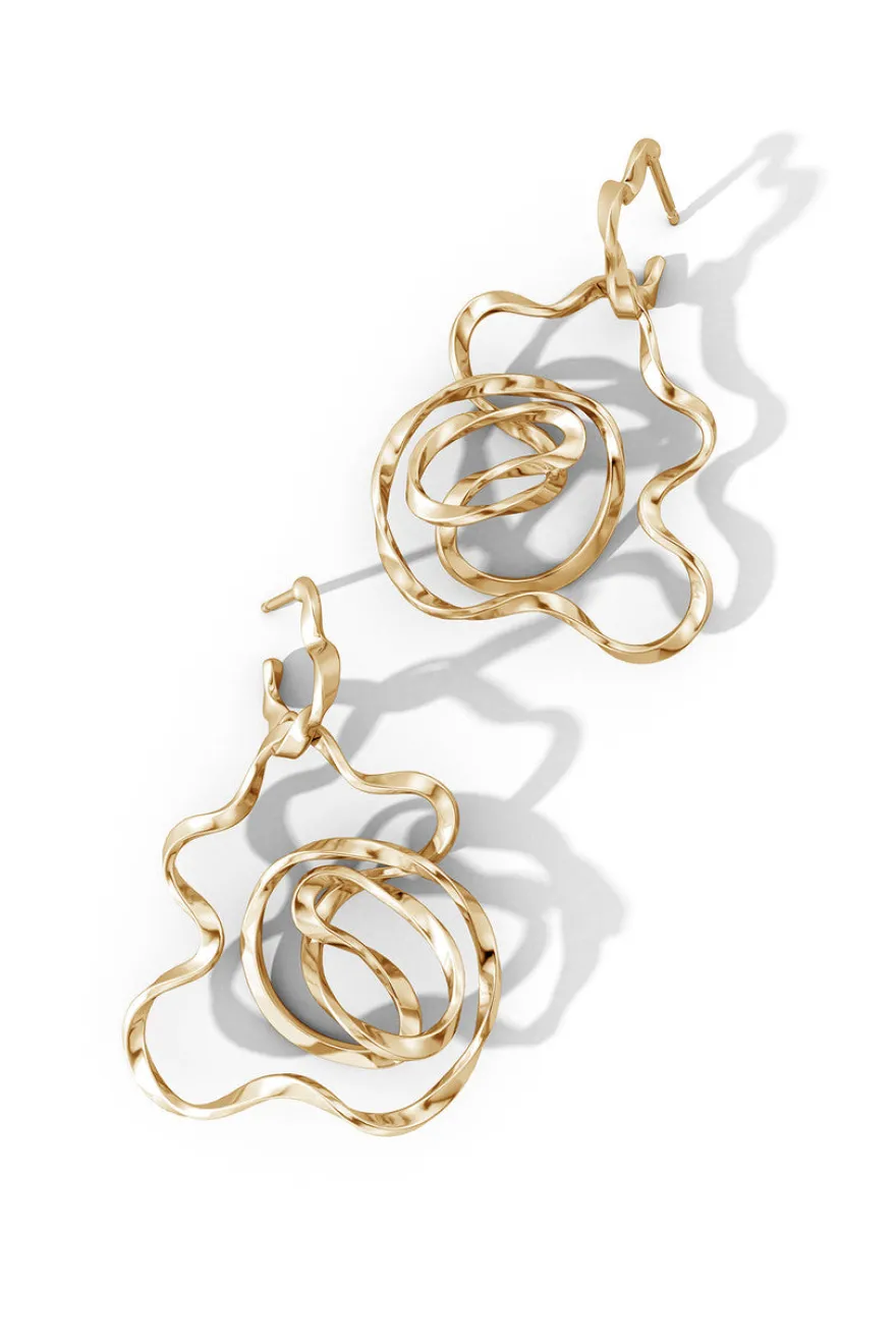 Sakura 14k Hoop Earrings