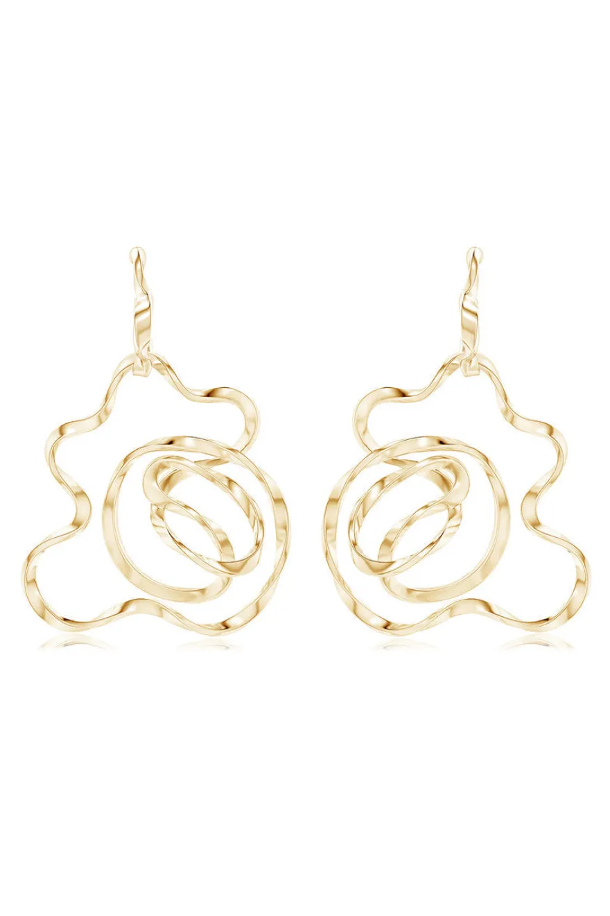 Sakura 14k Hoop Earrings