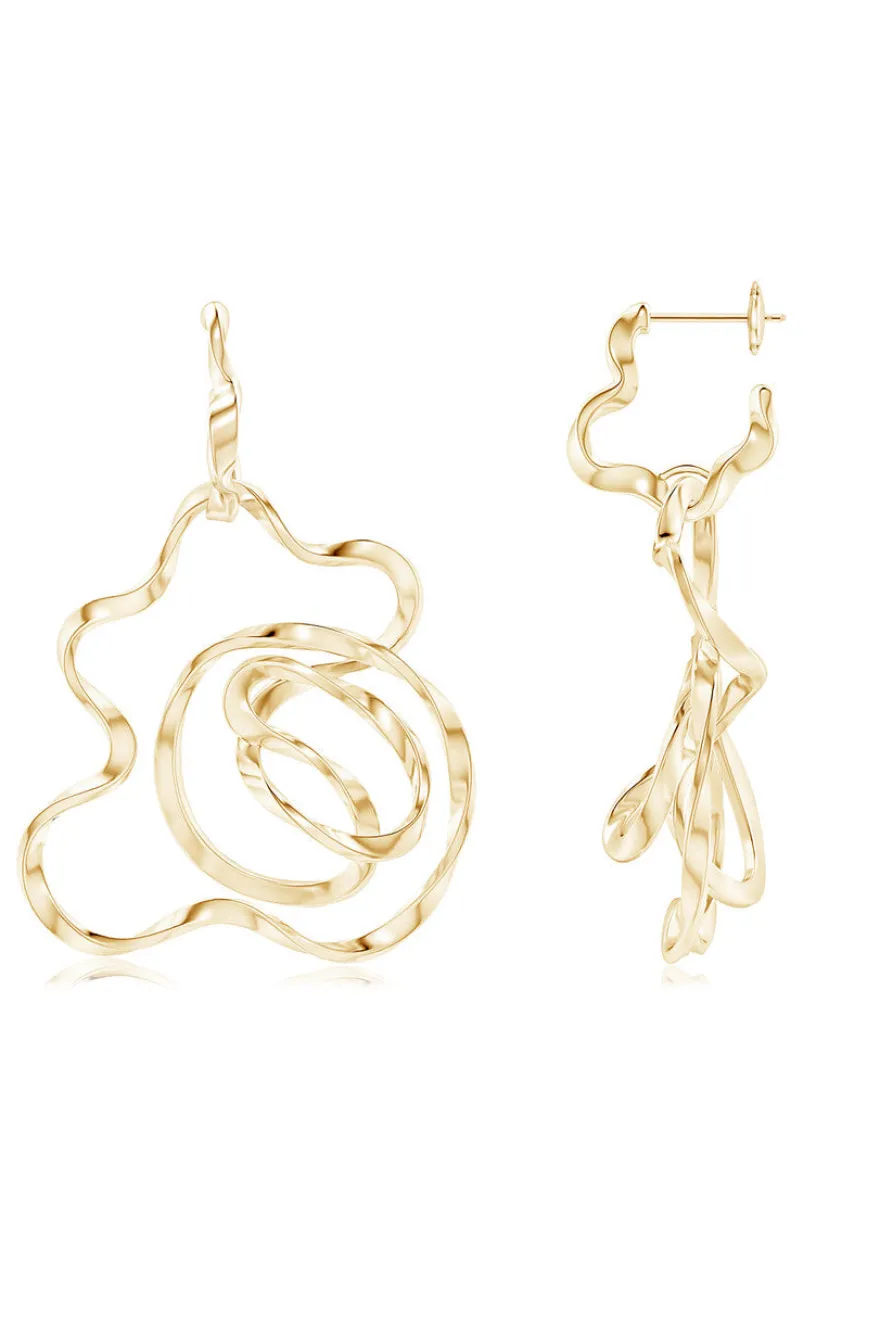 Sakura 14k Hoop Earrings