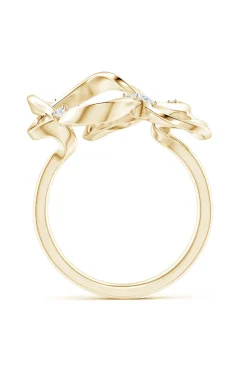Sakura 14k Scattered Diamond Ring